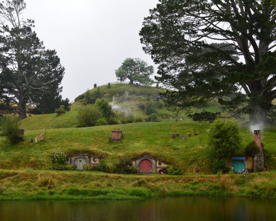 Hobbit huisjes - film locaties Nieuw Zeeland
